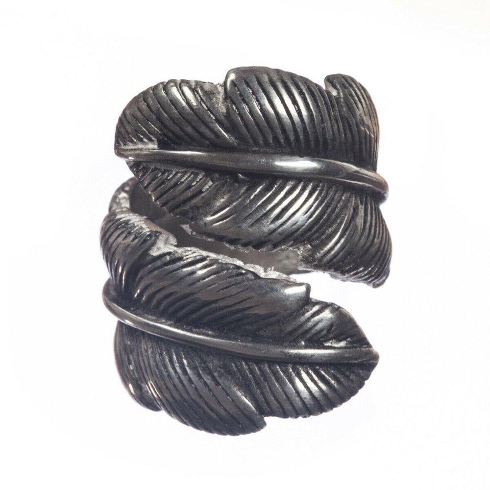 Trilbal Inspired Sterling Silver Feather Wrap Ring Alberto Juan